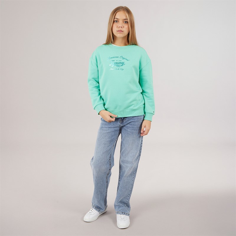 Tommy Hilfiger Junior Girls Sweatshirt Menthol