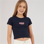 Tommy Hilfiger Junior Girls Butterfly Graphic T-Shirt Dark Night Navy