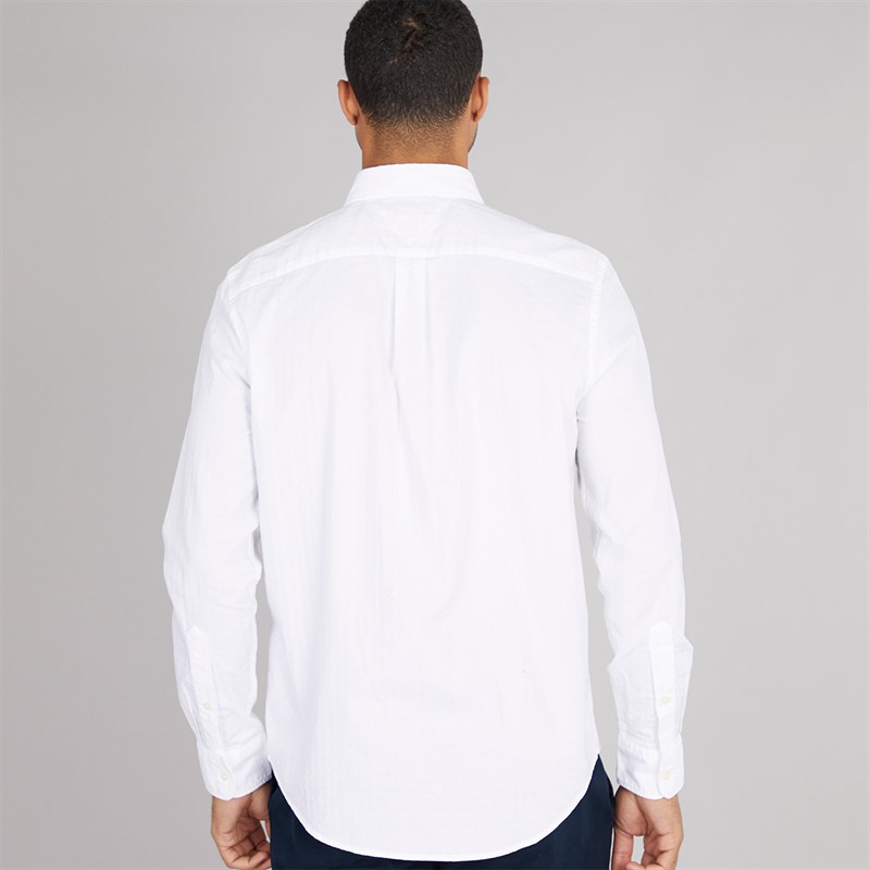 Tommy Hilfiger Mens Dobby Structure Shirt Th Optic White