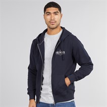 Tommy Hilfiger Mens Hilfiger Stacked Zip Through Hoodie Desert Sky