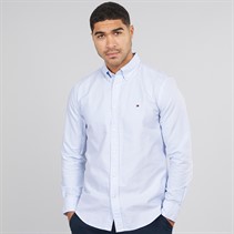 Tommy Hilfiger Mens Heritage Oxford Stripe Shirt Cloudy Blue/White