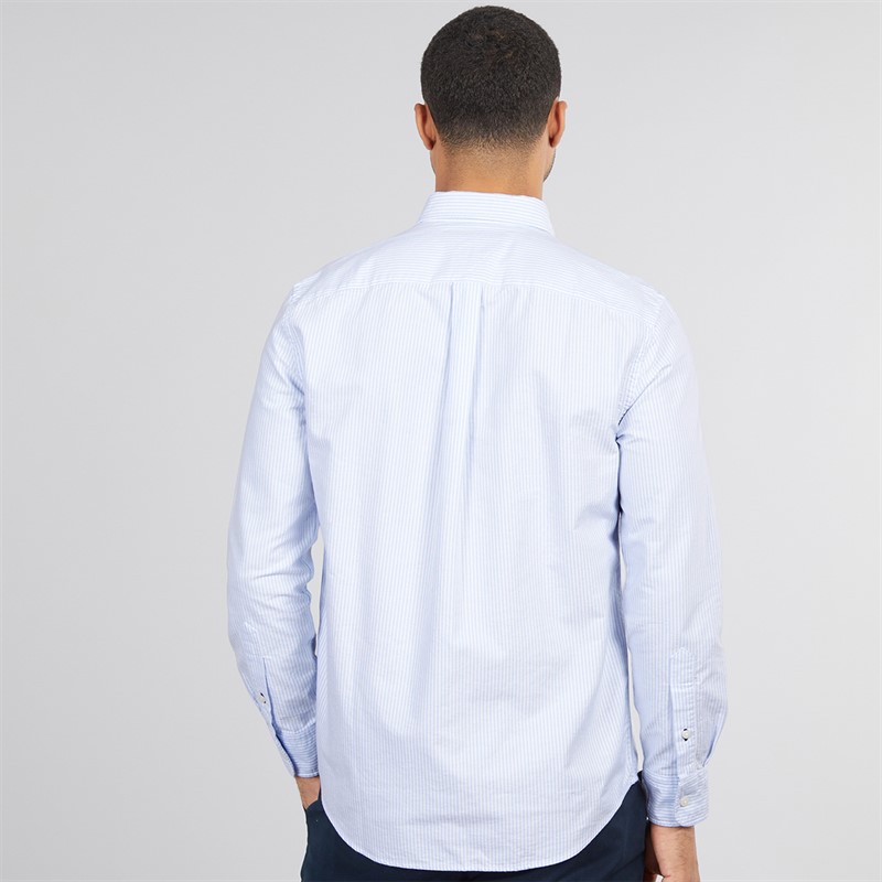 Tommy Hilfiger Mens Heritage Oxford Stripe Shirt Cloudy Blue/White