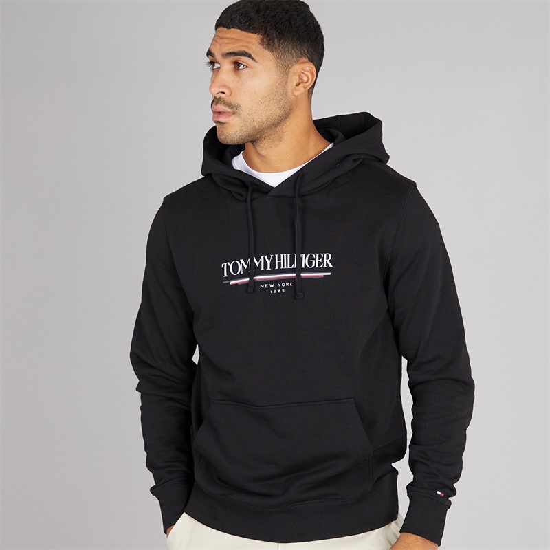 Tommy Hilfiger Mens Love Hilfiger Hoodie Black