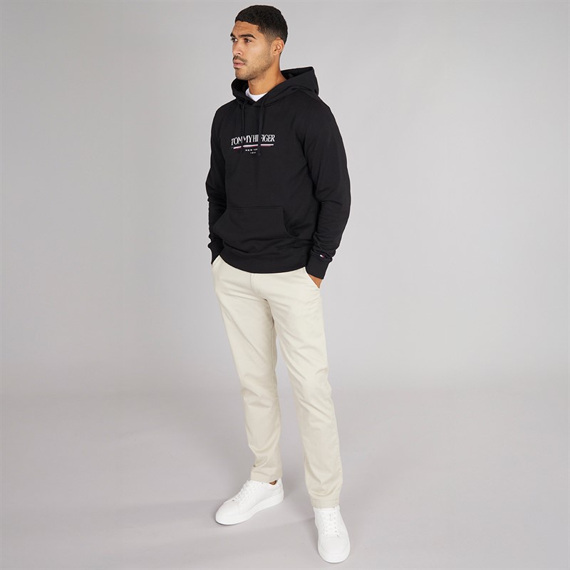 Tommy Hilfiger Mens Love Hilfiger Hoodie Black