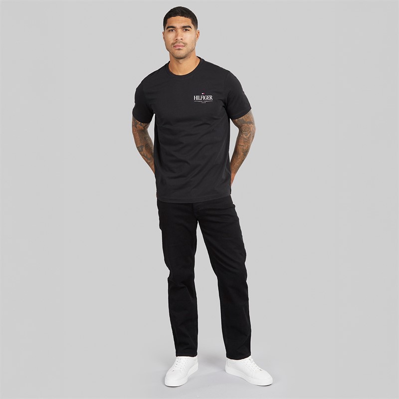 Tommy Hilfiger Mens Hilfiger Stack T-Shirt Black