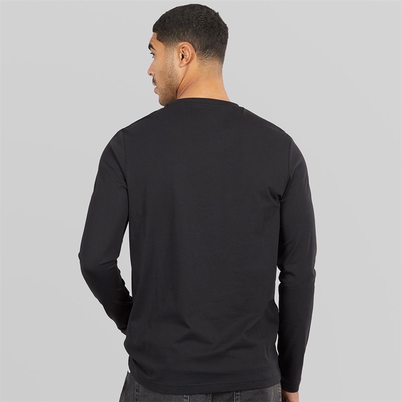 Tommy Hilfiger Mens Hilfiger Stack Long Sleeve Top Black