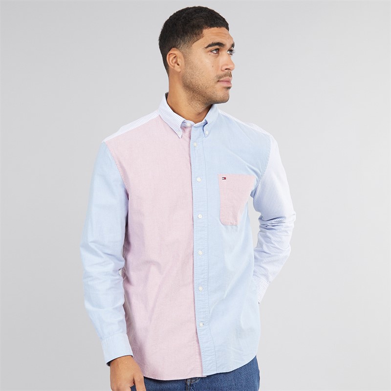 Tommy Hilfiger Mens Americana Blocking Shirt Shirt Blue/Multi