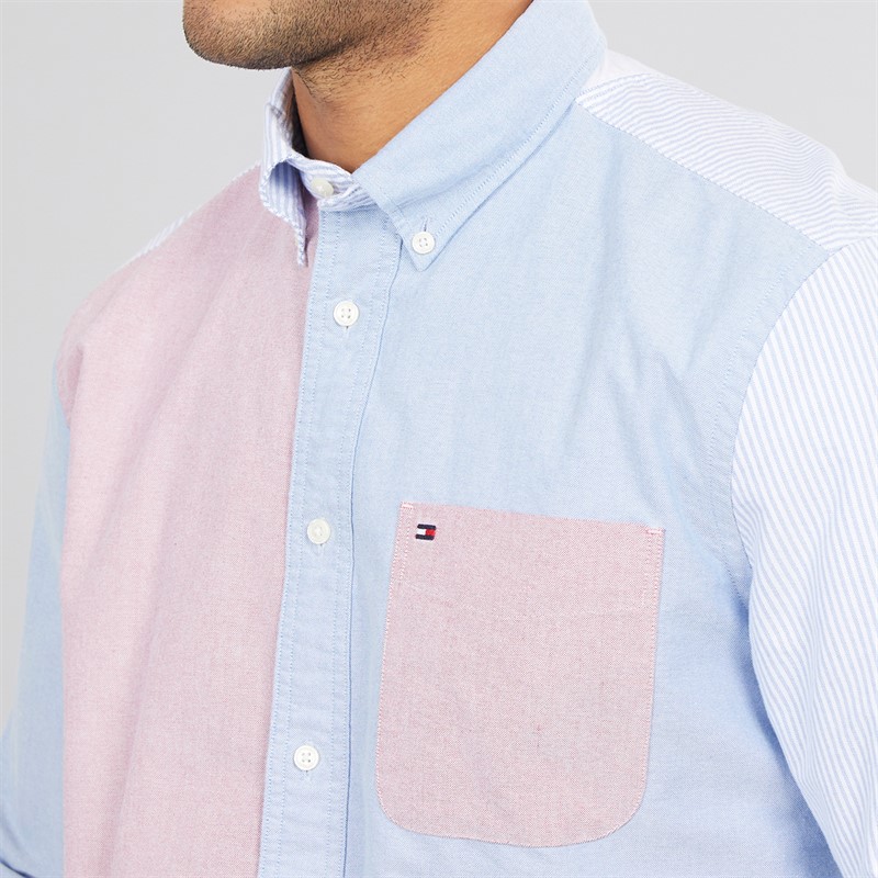 Tommy Hilfiger Mens Americana Blocking Shirt Shirt Blue/Multi