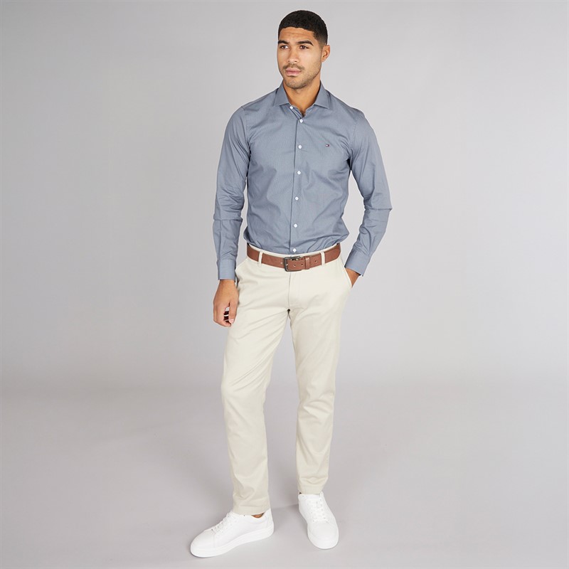 Tommy Hilfiger Mens Shirt Breezy Blue/Desert Sky