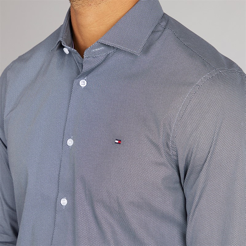 Tommy Hilfiger Mens Shirt Breezy Blue/Desert Sky