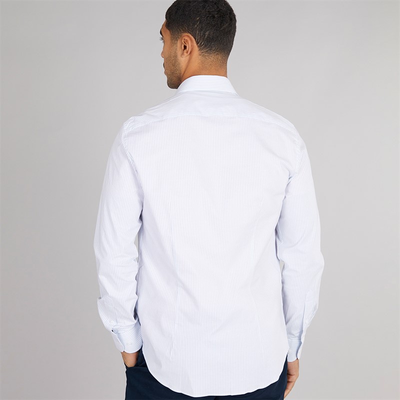 Tommy Hilfiger Mens Pop Stripe Shirt Sweet Blue/Optic White