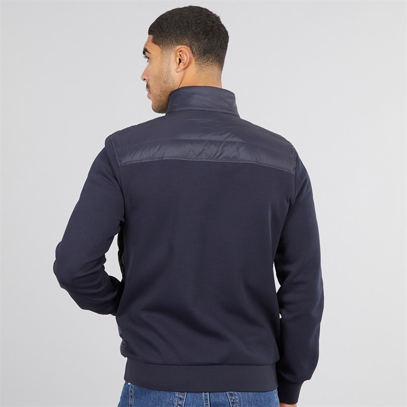 Tommy Hilfiger Mens Mix Media Zip Up Jacket Desert Sky