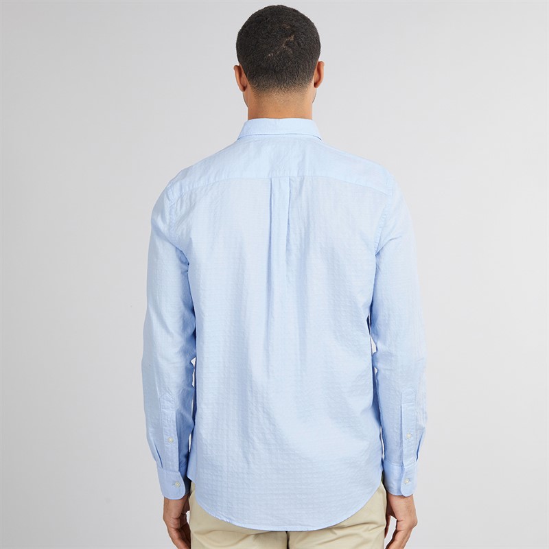Tommy Hilfiger Mens Dobby Structure Shirt Sweet Blue