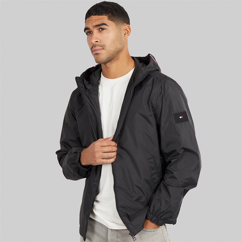 Tommy Hilfiger Mens Hooded Jacket Black