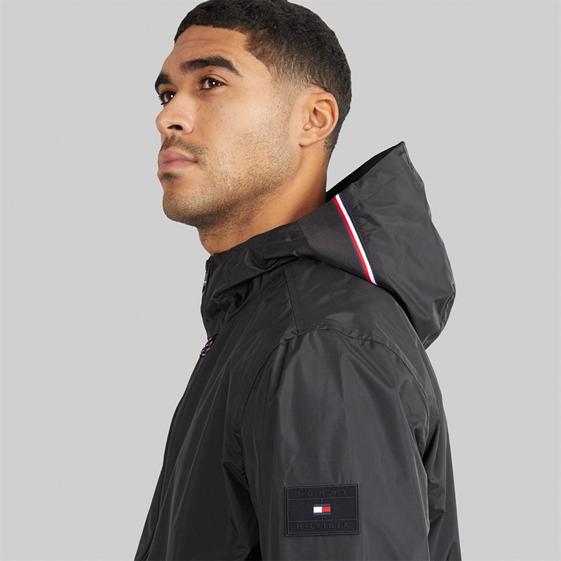 Tommy Hilfiger Mens Hooded Jacket Black