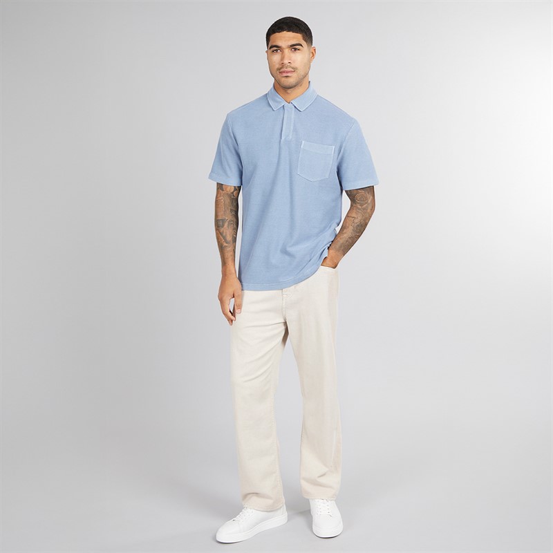 Tommy Hilfiger Mens Riviera Classic Fit Polo Shirt Brisk Blue