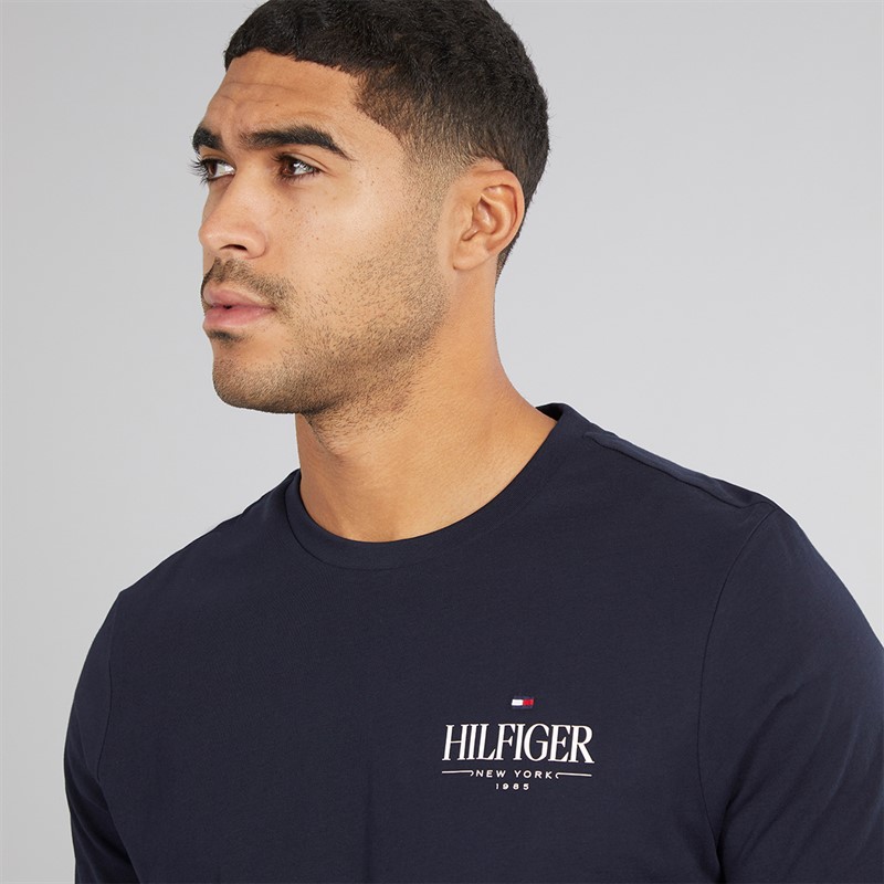 Tommy Hilfiger Mens Hilfiger Stack T-Shirt Desert Sky