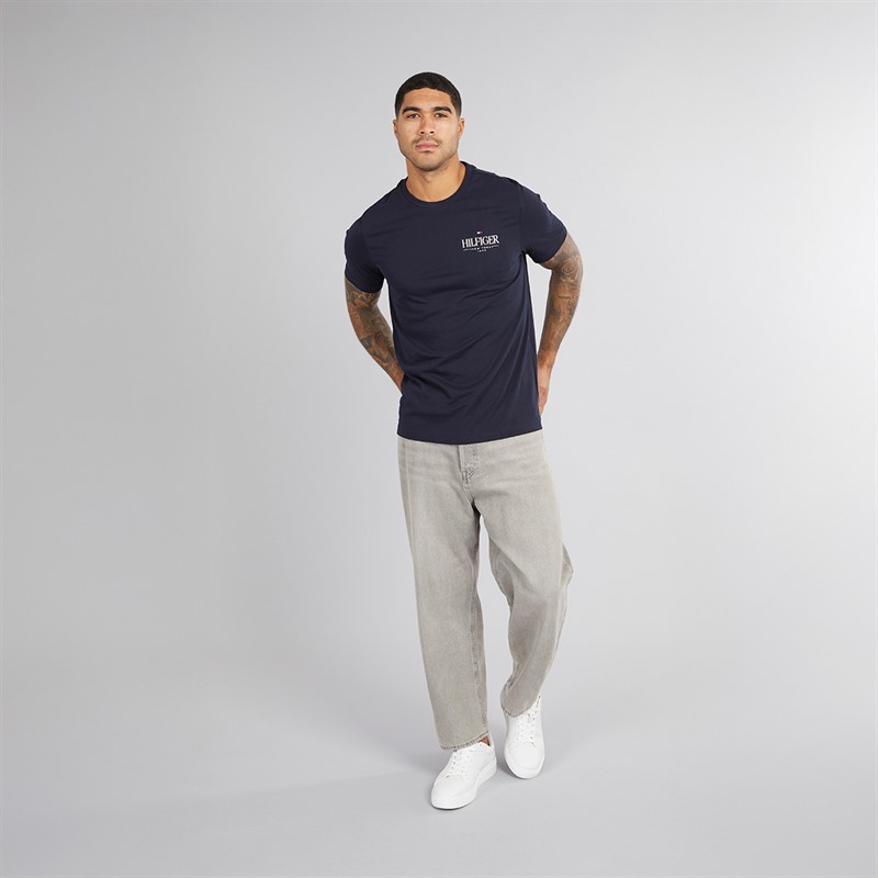 Tommy Hilfiger Mens Hilfiger Stack T-Shirt Desert Sky