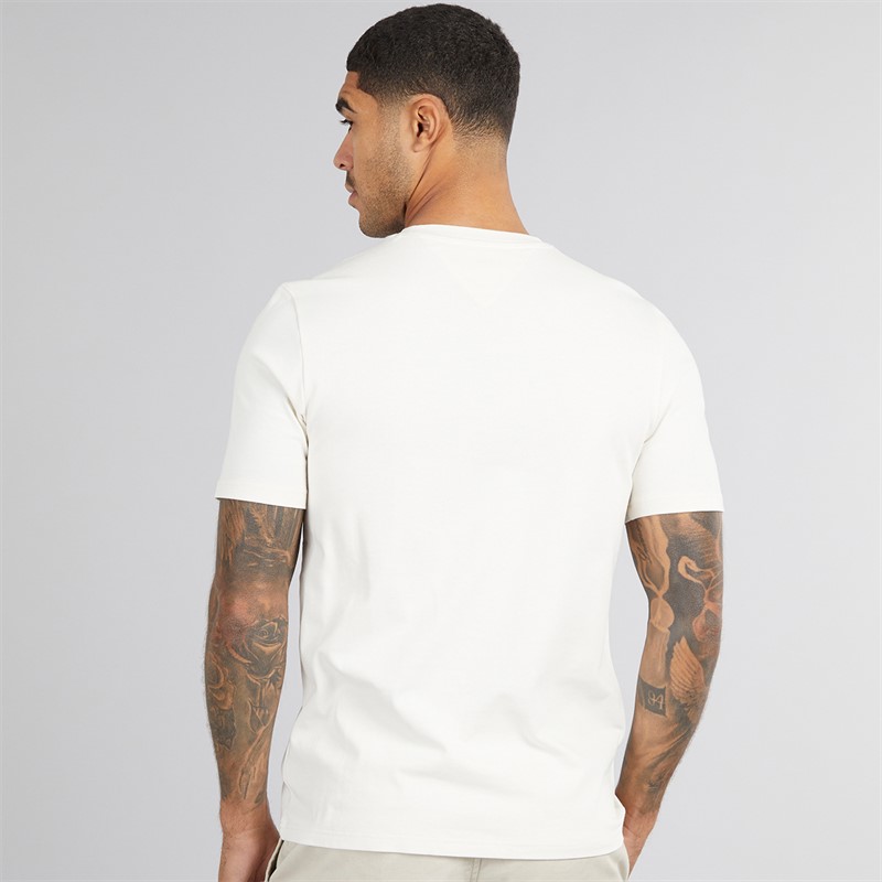 Tommy Hilfiger Mens Americana Monotype Flag Box T-Shirt Ivory Petal