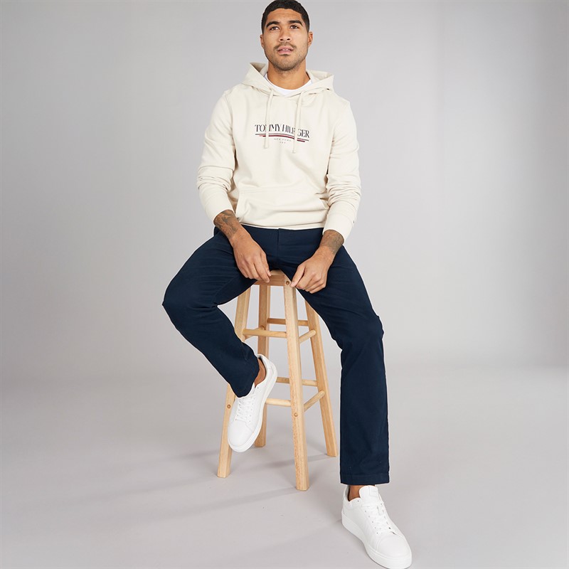 Tommy Hilfiger Mens Love Hilfiger Hoodie Newsprint