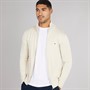 Tommy Hilfiger Mens Essential Cotton Zip Thru Jumper Heathered Oatmilk