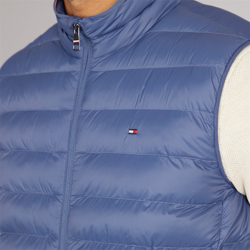 Tommy Hilfiger Mens Packable Recycled Gilet Faded Indigo
