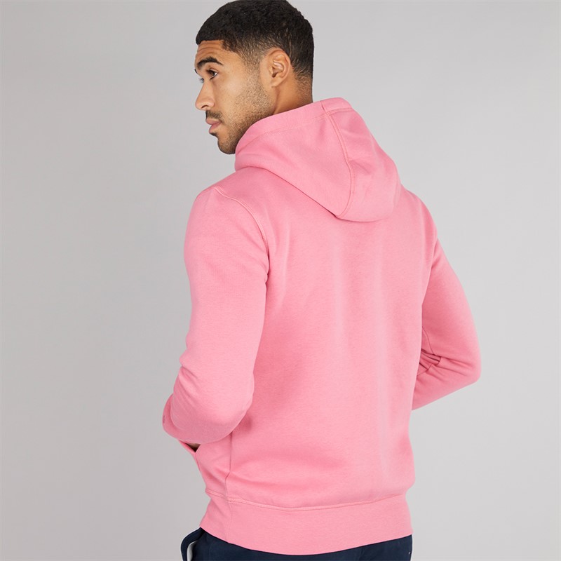 Tommy Hilfiger Mens Tommy Logo Hoodie Vintage Rosy