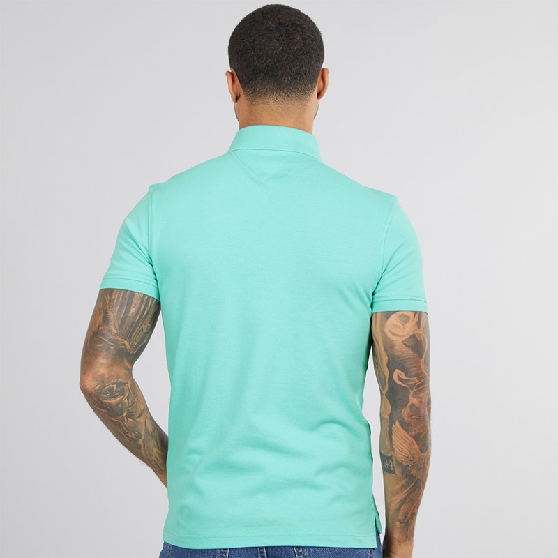 Tommy Hilfiger Mens 1985 Slim Polo Shirt Chilled Mint