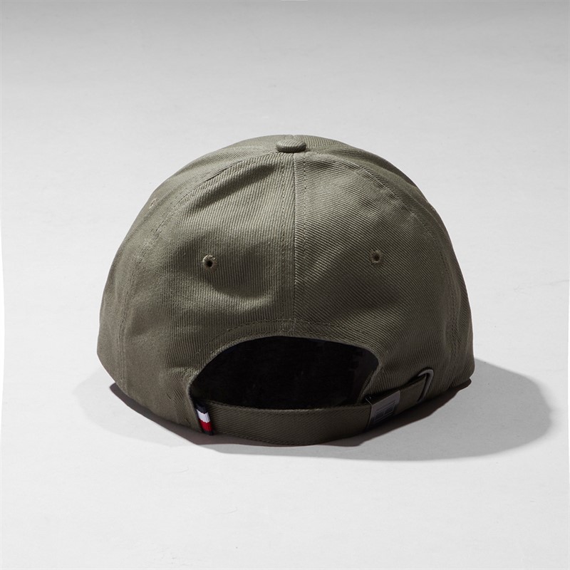 Tommy Hilfiger Mens TH Foundation Six Panel Cap Battle Green