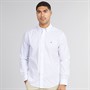 Tommy Hilfiger Mens Flex Poplin Shirt Optic White/Breezy Blue