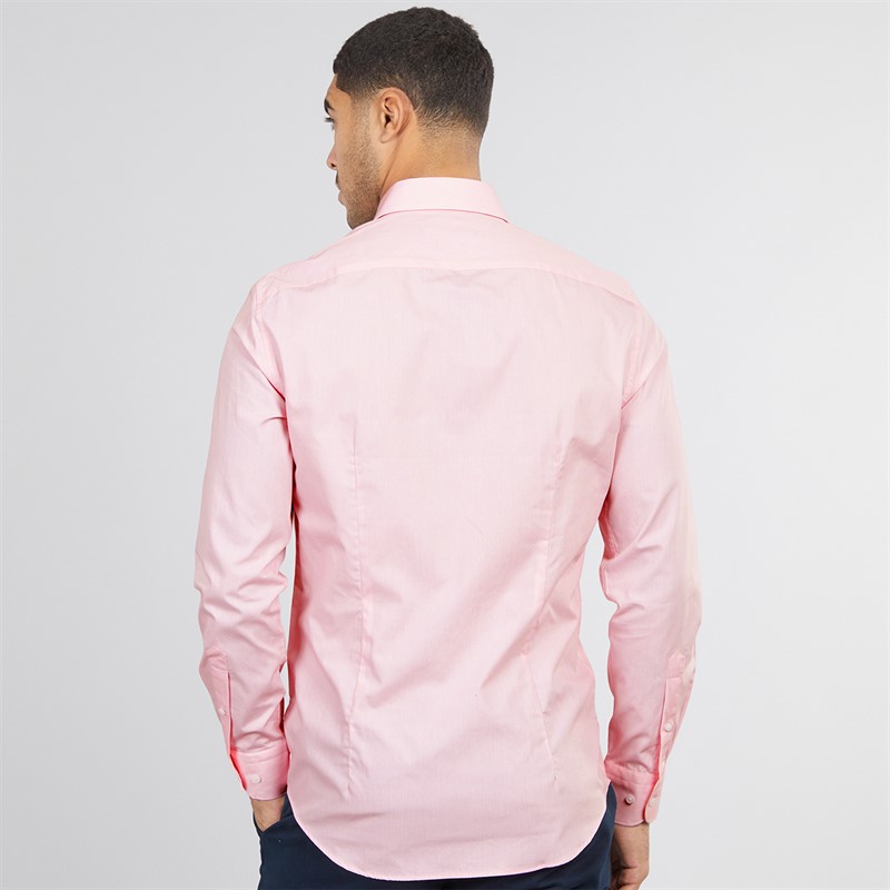 Tommy Hilfiger Mens Shirt Optic White/Classic Pink