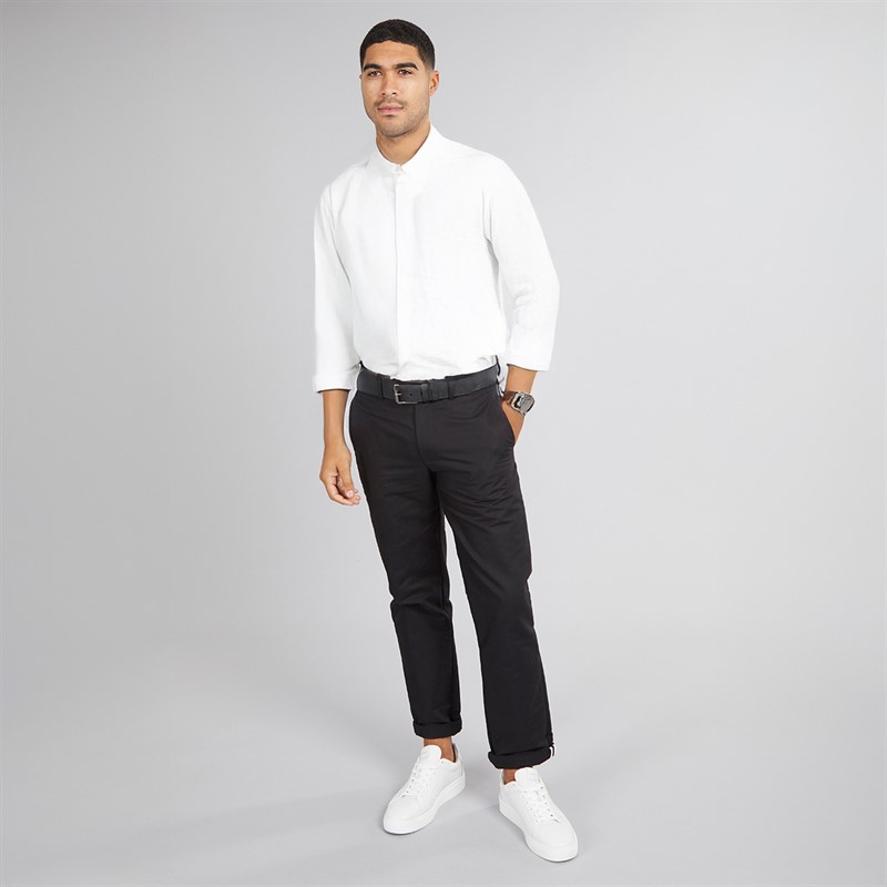 Tommy Hilfiger Mens Flex Dobby Shirt Th Optic White