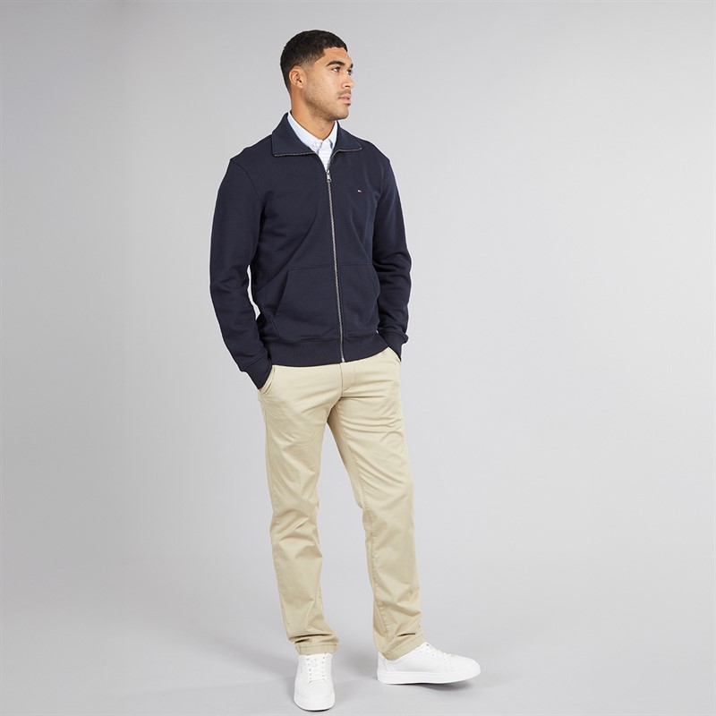 Tommy Hilfiger Mens Essential Zip Up Sweat Jacket Desert Sky