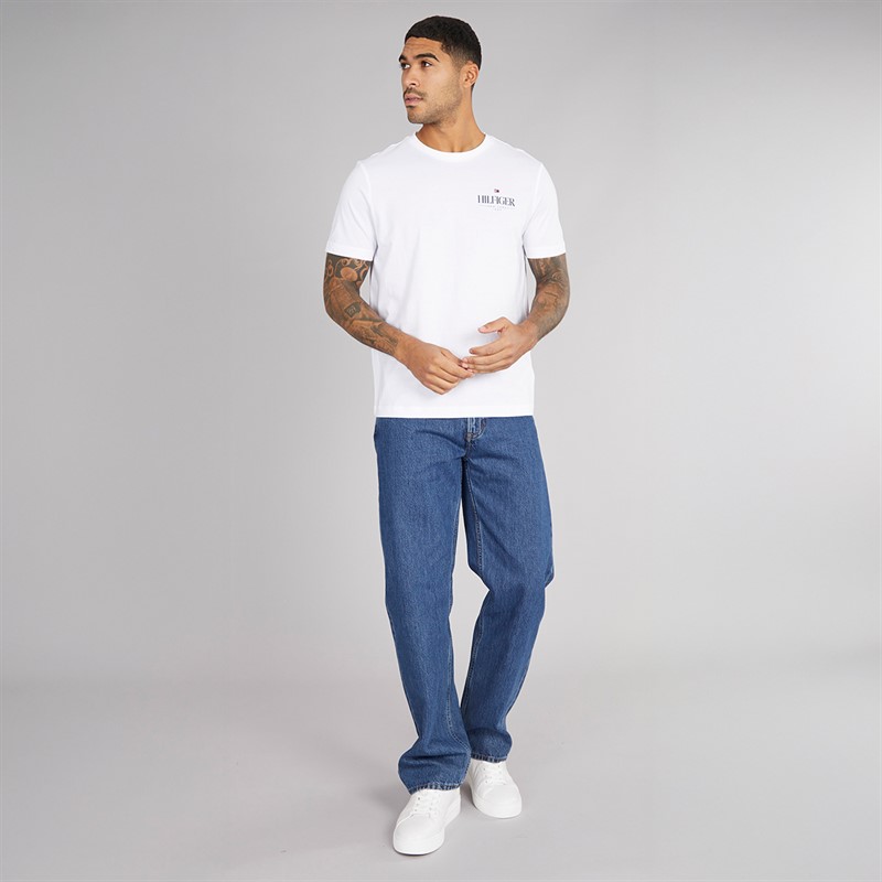 Tommy Hilfiger Mens Hilfiger Stack T-Shirt White