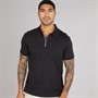 Tommy Hilfiger Mens Interlock Zip Polo Shirt Black