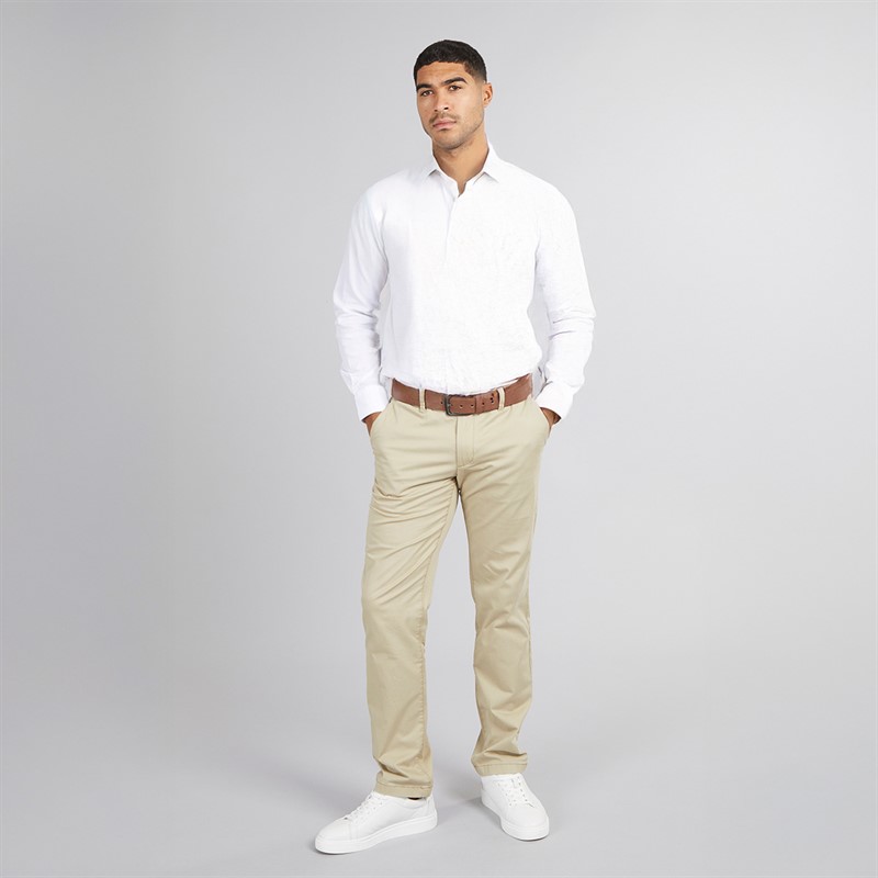 Tommy Hilfiger Mens Twill Shirt Optic White