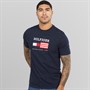 Tommy Hilfiger Mens Americana Monotype Flag Box T-Shirt Desert Sky