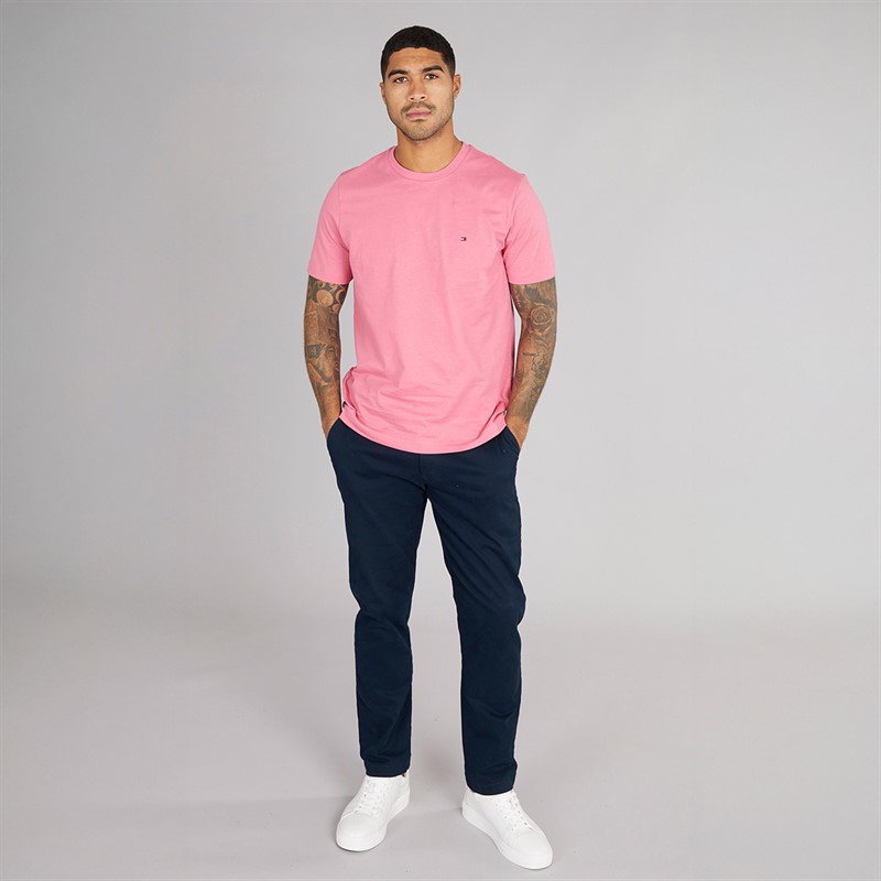 Tommy Hilfiger Mens Seasonal Solid T-Shirt Vintage Rosy