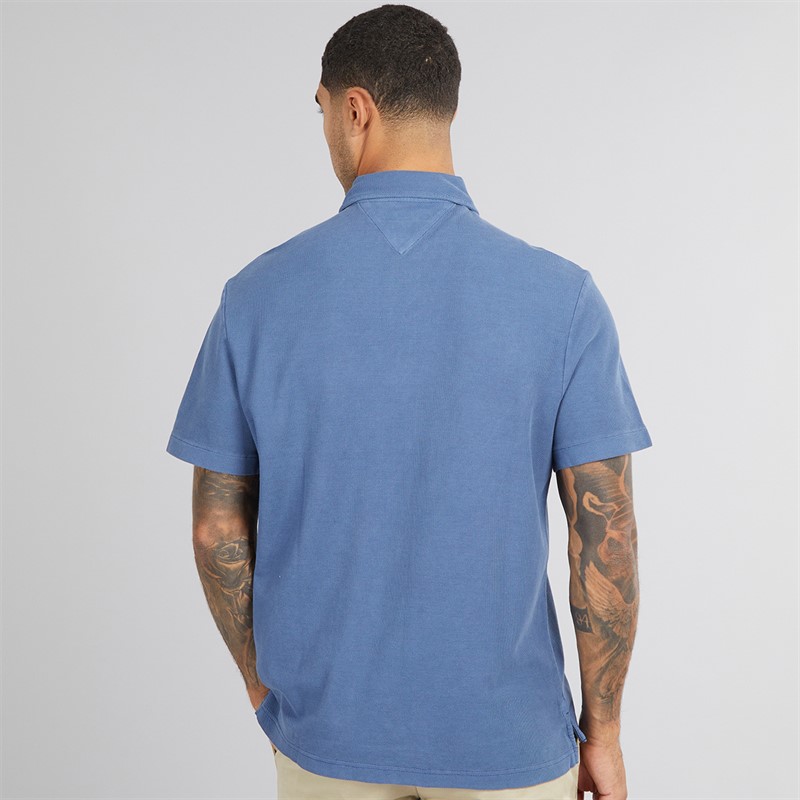 Tommy Hilfiger Mens Riviera Classic Fit Polo Shirt Preppy Navy