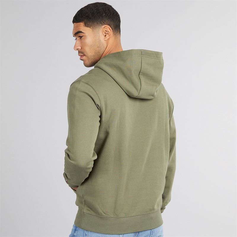Tommy Hilfiger Mens Love Hilfiger Hoodie Battle Green