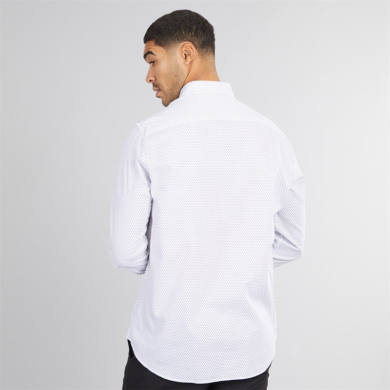 Tommy Hilfiger Mens Twill Shirt White/Preppy Navy