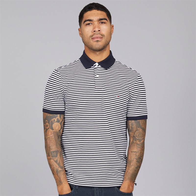 Tommy Hilfiger Mens 1985 Regular Polo Shirt Desert Sky/White Desert Sky / White