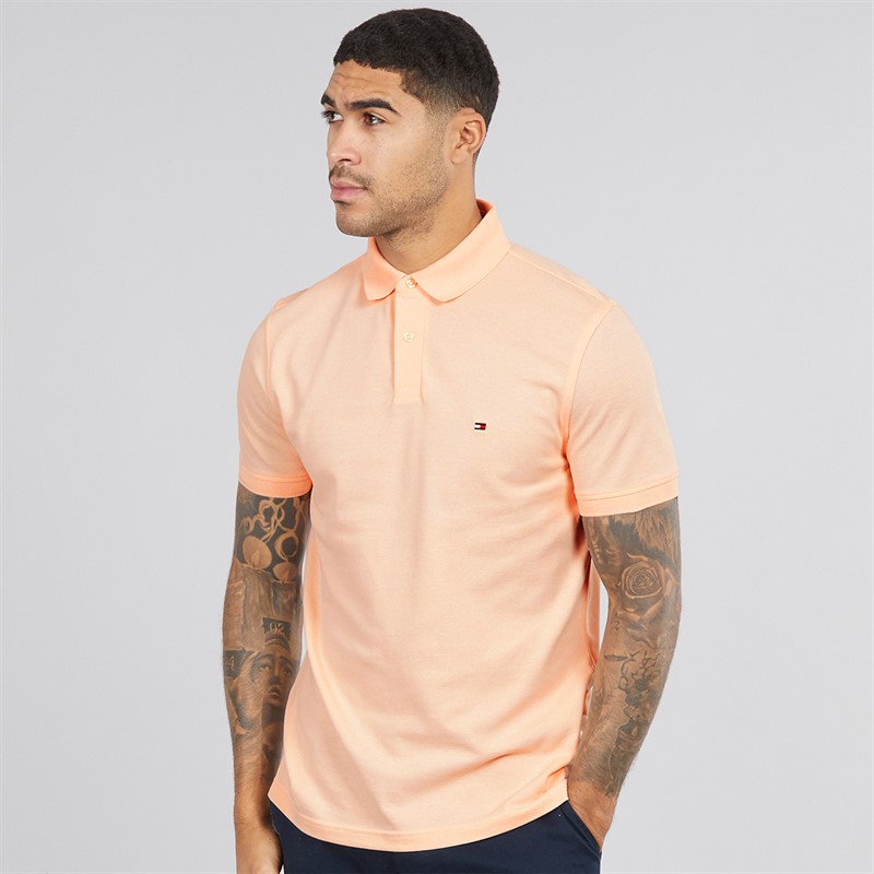 Tommy Hilfiger Mens 1985 Regular Polo Shirt Whipped Papaya