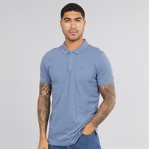 Tommy Hilfiger Mens Slim Placket Polo Shirt Blue Moment