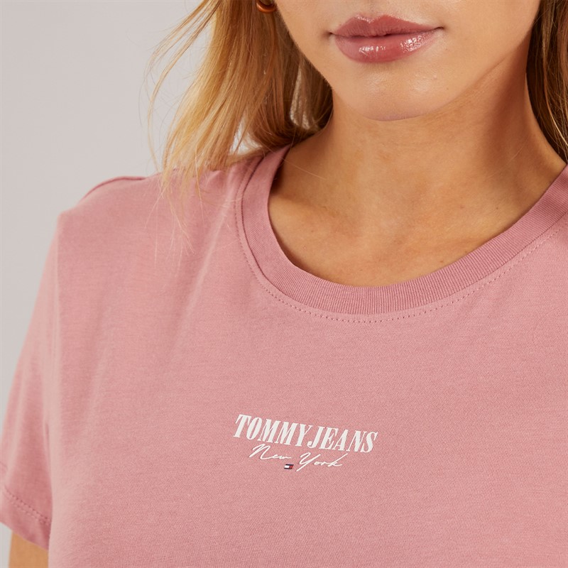 Tommy Hilfiger Womens Essential Two Pack T-Shirts Ecru/Tahiti Berry Ecru / Tahiti Berry