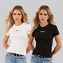 Tommy Hilfiger Womens Essential Two Pack T-Shirts Ecru/Black Ecru / Black