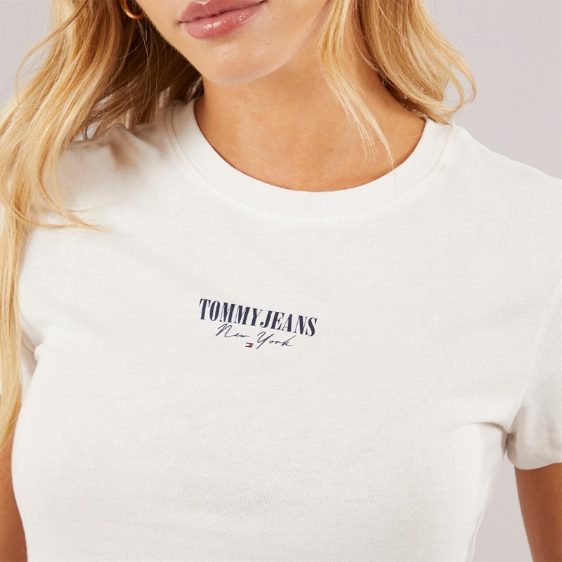 Tommy Hilfiger Womens Essential Two Pack T-Shirts Ecru/Black Ecru / Black