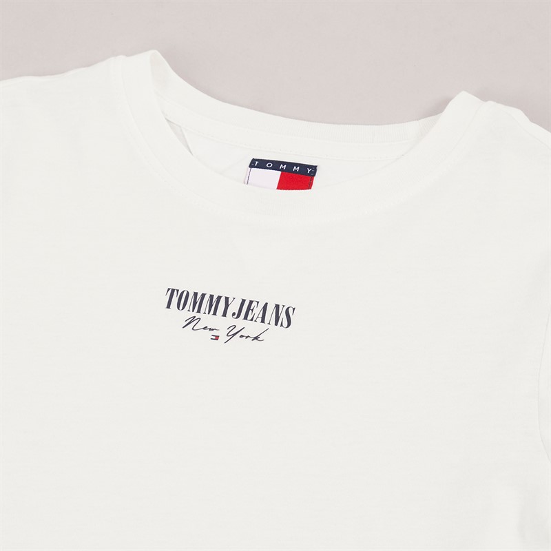 Tommy Hilfiger Womens Slim Essential T-Shirt Ecru