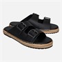Tommy Hilfiger Mens Jute Double Buckle Sandals Black