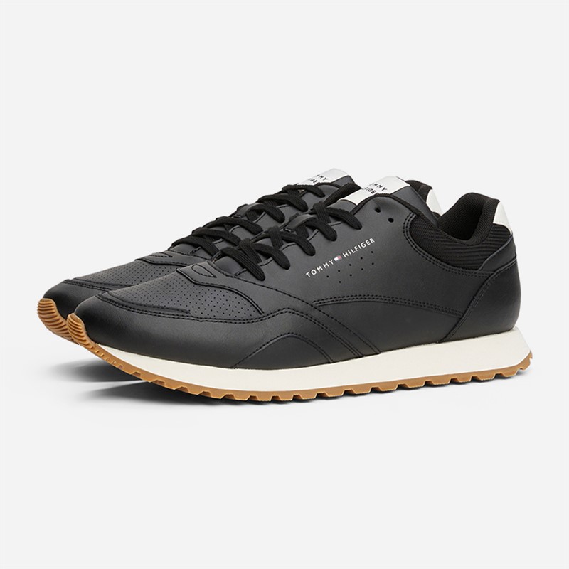 Tommy Hilfiger Mens New Runner Trainers Black